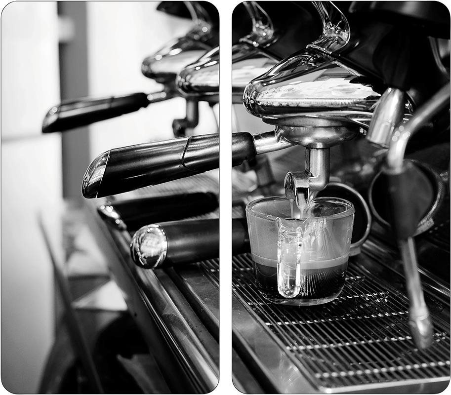 KESPER Multifunkční skleněná deska 2 ks Espresso 50 × 28,5 × 0,7 cm