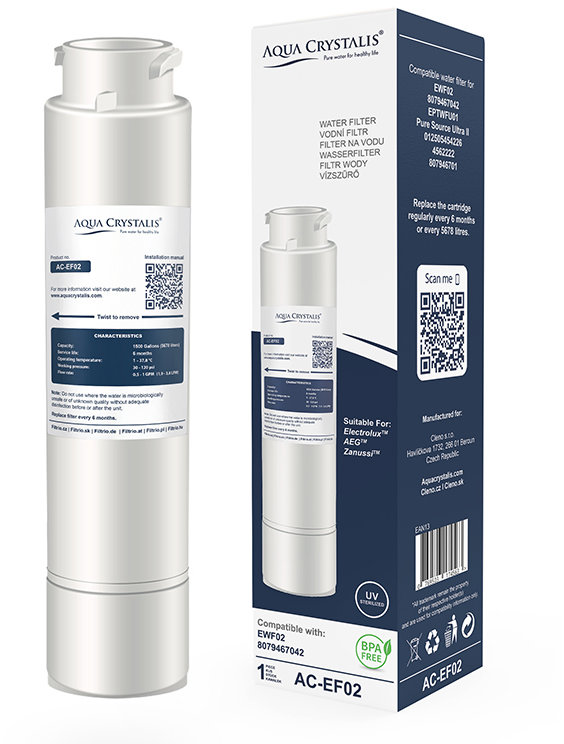 Aqua Crystalis Vodní filtr AC-EF02 (Náhrada Electrolux EWF02 8079467042)