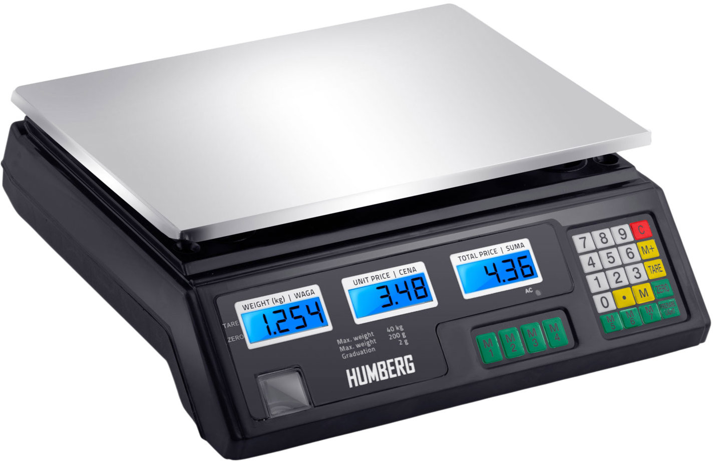 Humberg 519000 Elektronická obchodní váha 40 kg MH-190