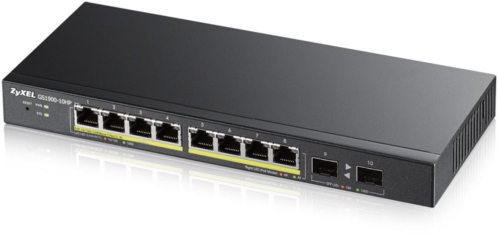 Zyxel GS1900-10HP - gigabitový switch s PoE