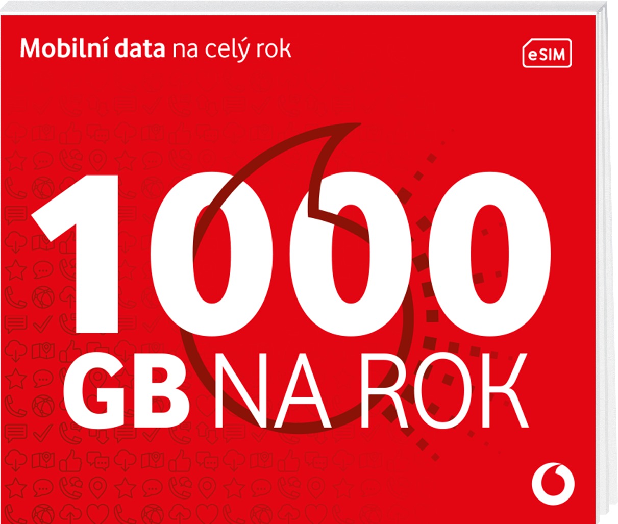 Vodafone Předplacenka 1000 GB na rok (eSIM)