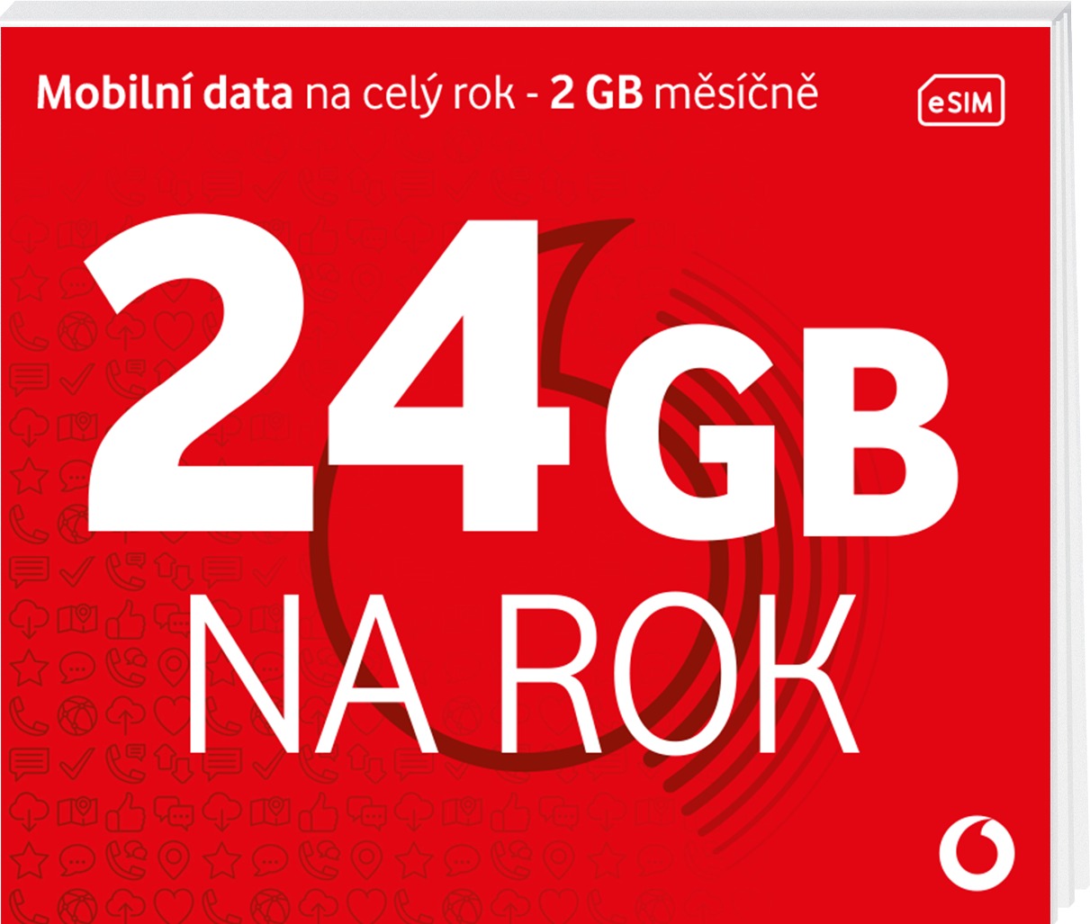 Vodafone Předplacenka 24 GB na rok (eSIM)