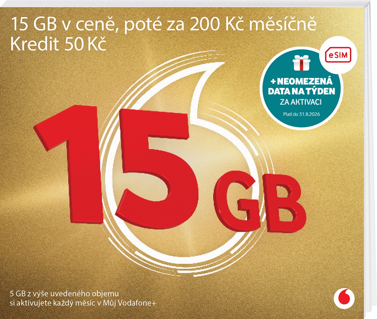 Vodafone SIM zlatá karta eSIM