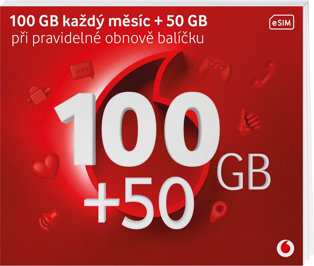 Vodafone GIGA Karta 100GB (e-sim)