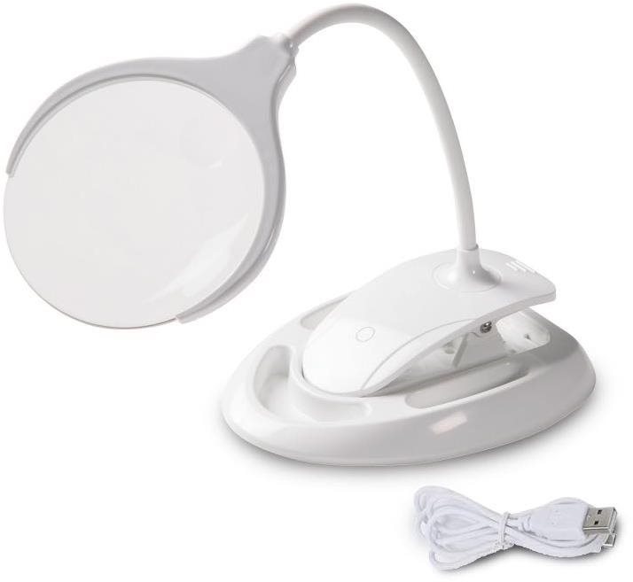 Stolní lampa s osvětlením a lupou - Velamp LE008