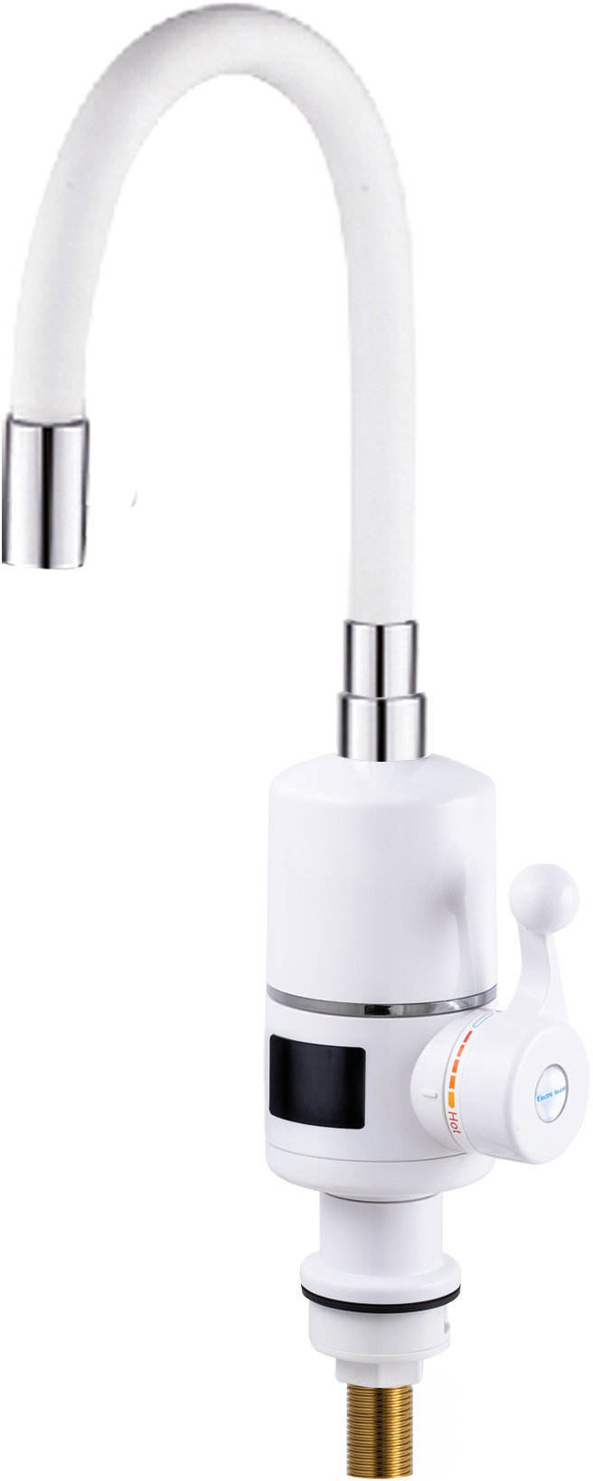 MIXXUS Baterie s elektrickým ohřevem vody a flexi výtokem ELW06-EF-WHITE, bílá