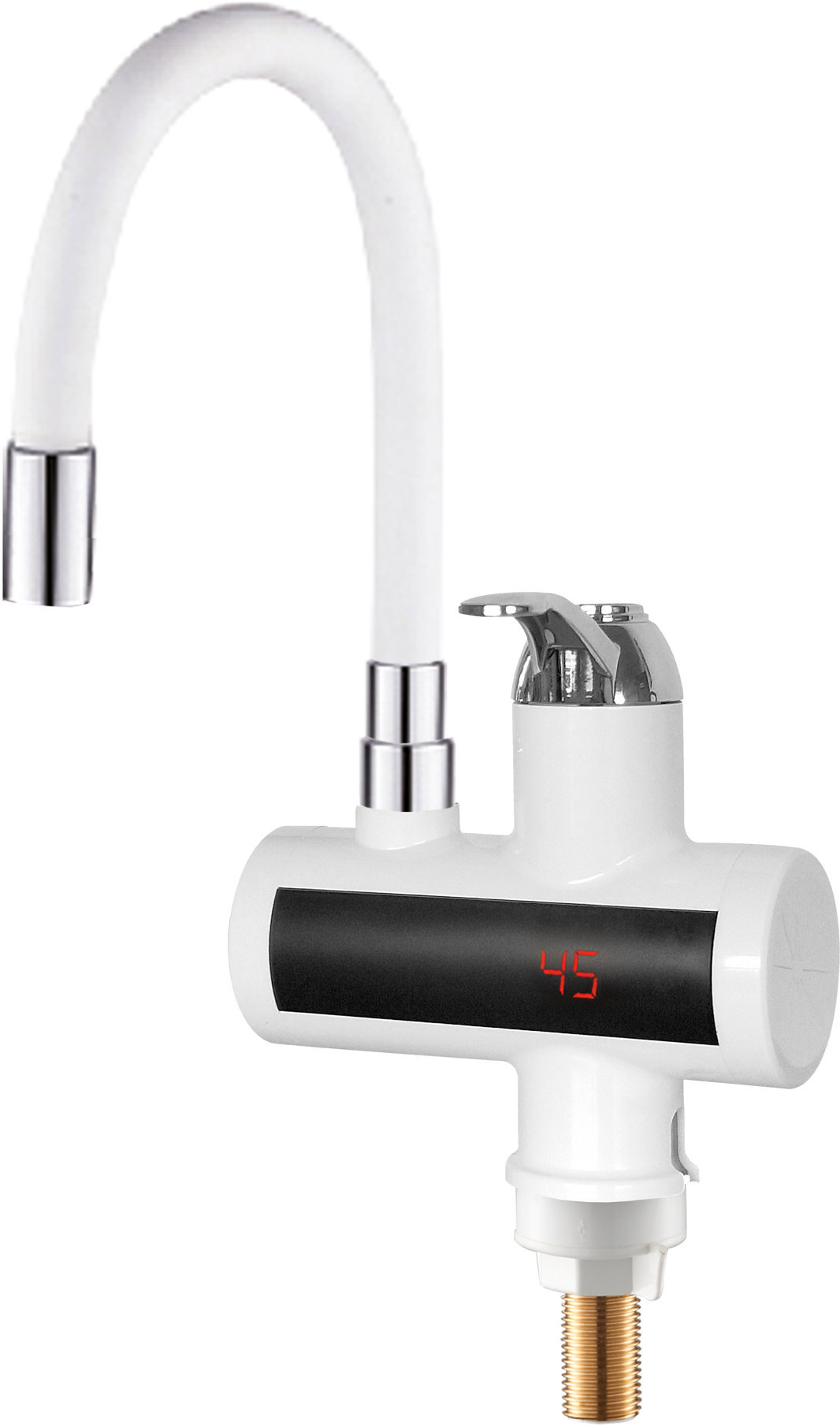 MIXXUS Baterie s elektrickým ohřevem vody a flexi výtokem ELW21-EF-WHITE, bílá