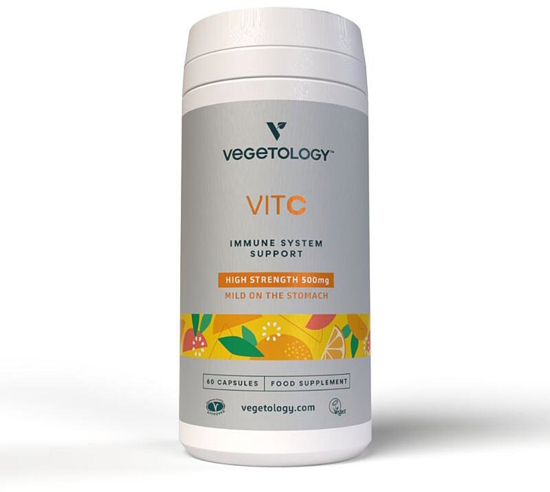 Vegetology Vitamín C 500 mg a bioflavonoidy na podporu imunity, kapsle 60 ks