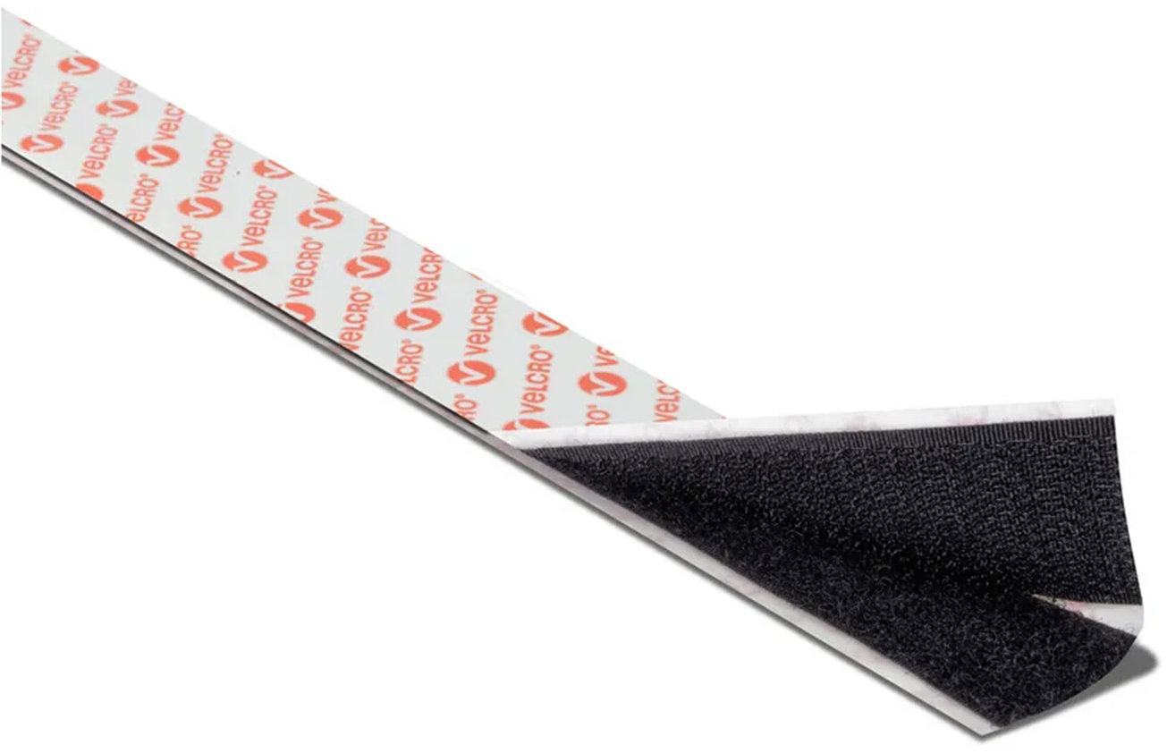 Nalepovací páska se suchým zipem VELCRO, černá, 20 mm × 5 m