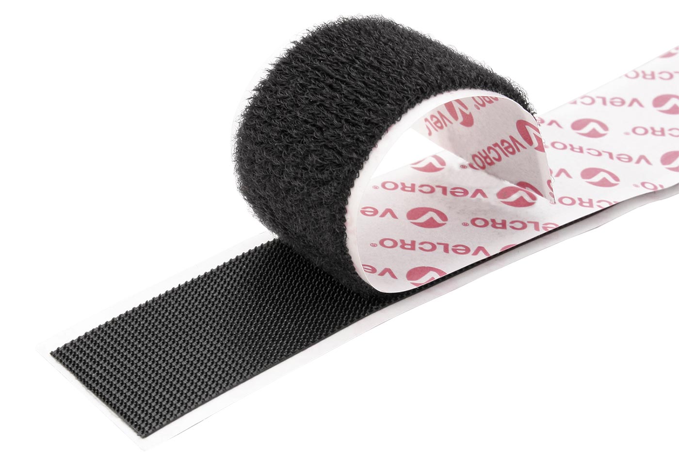 VELCRO Páska se suchým zipem, extra tenká, nalepovací, 20 mm × 5 m, černá