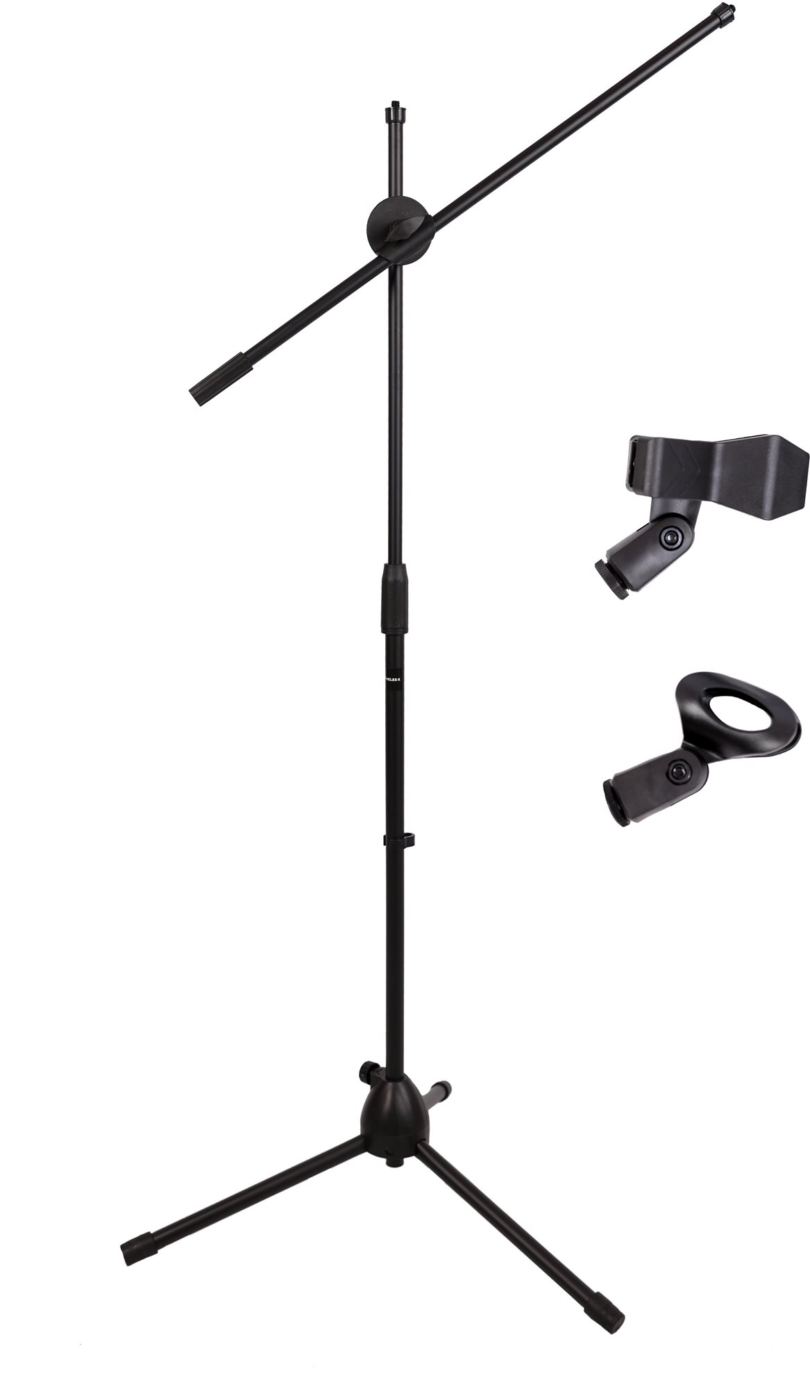 Veles-X 2 Mic Clips Boom Arm Tripod Microphone Stand