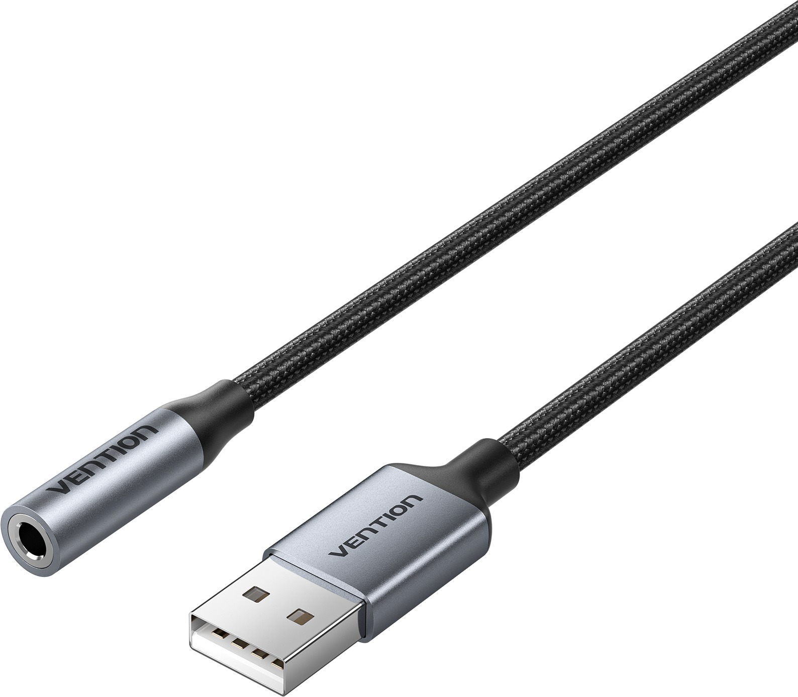 Vention 1-Port USB External Sound Card 0.25M Gray (OMTP-CTIA)
