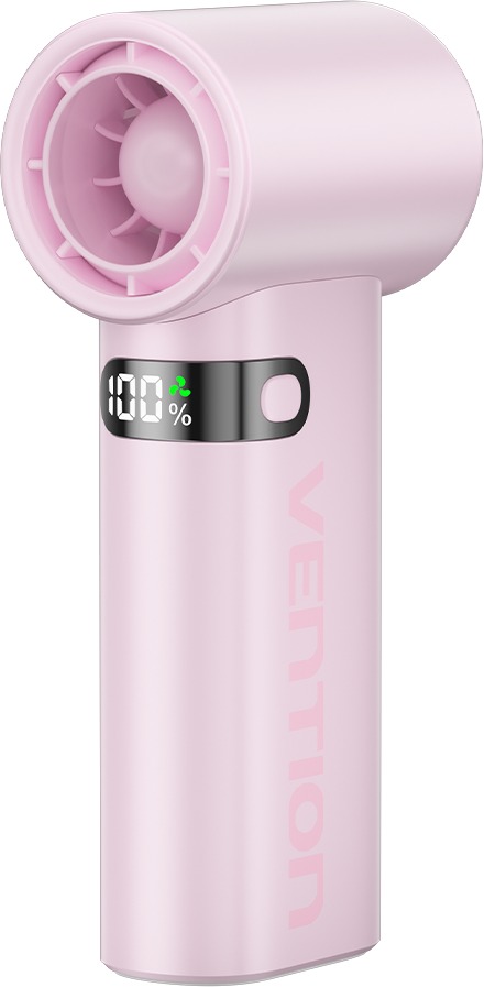 Vention USB 5V Speed (1-100) Adjustable Mini Handheld High-Speed Fan Pink LED Display Type