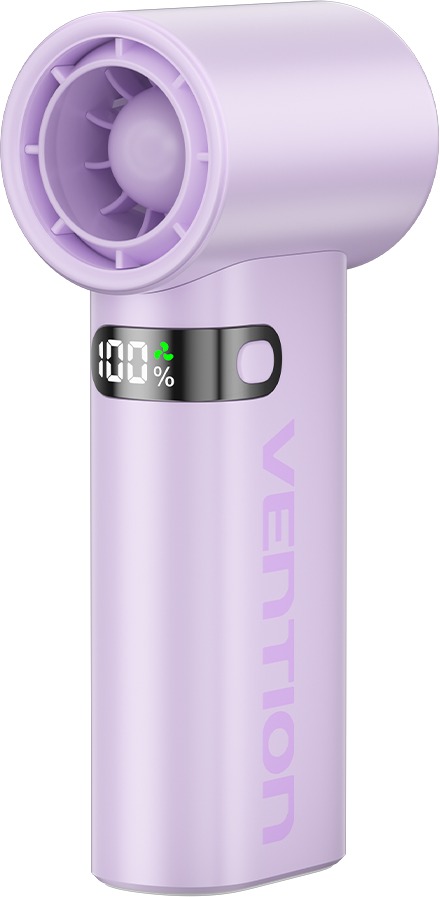 Vention USB 5V Speed (1-100) Adjustable Mini Handheld High-Speed Fan Purple LED Display Type