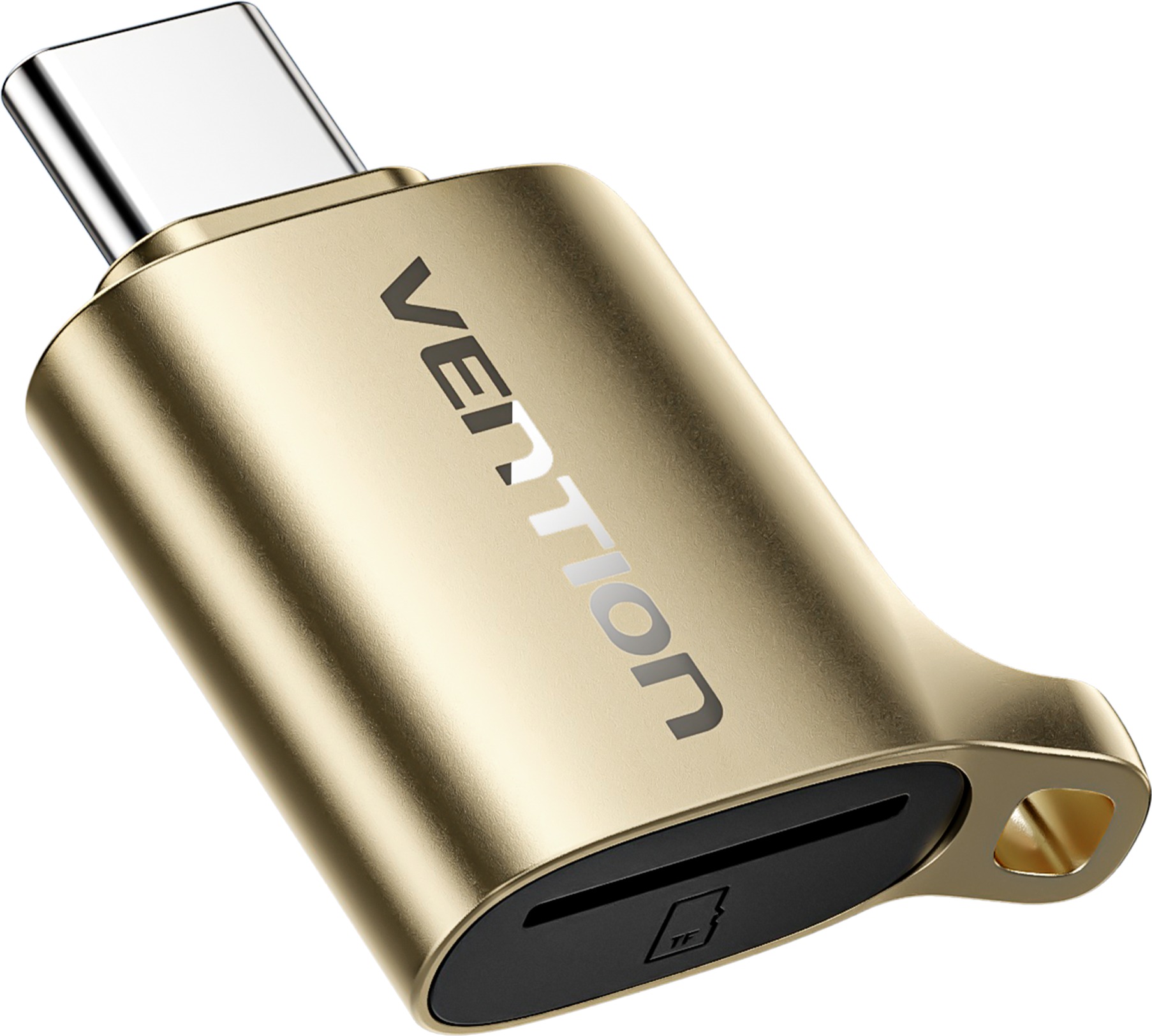Vention USB 3.0 Type-C MicroSD Card Reader Gray Zinc Alloy Type