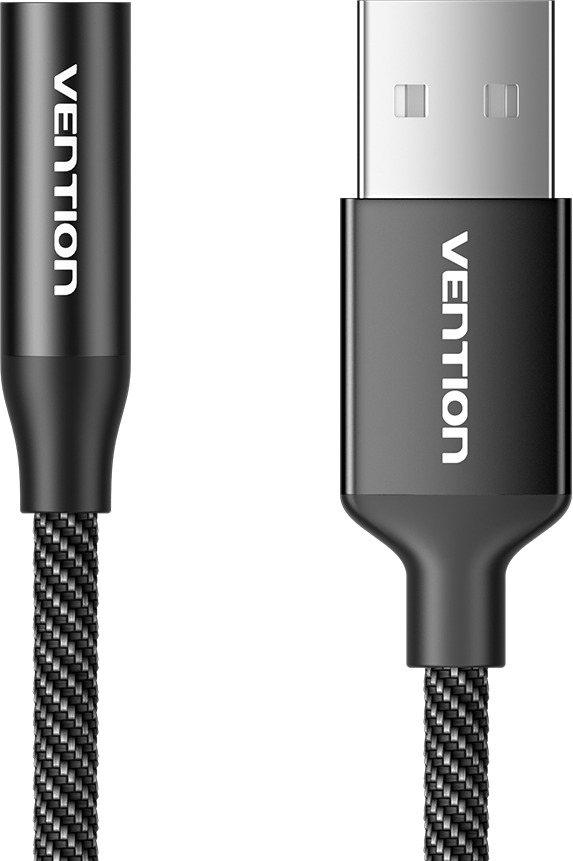 Vention 1-Port USB External Sound Card 0.25M Black (OMTP-CTIA)