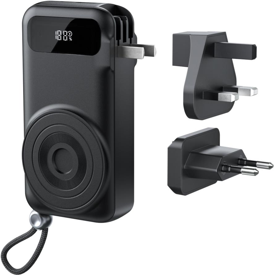 Vention 5-in-1 10000mAh Travel Power Bank 22.5W Black LED Display Type - sleva 50% v VENTION