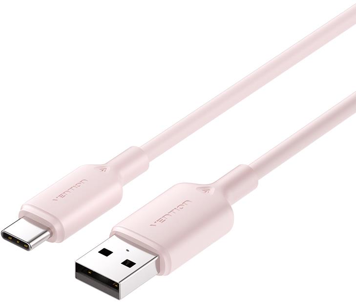 Vention USB 2.0 A Male to C Male 3A Cable 2M Pink PVC Type