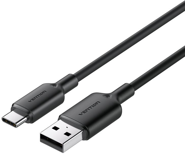Vention USB 2.0 A Male to C Male 3A Cable 1M Black PVC Type