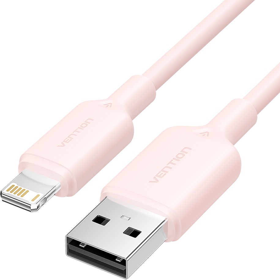 Vention USB 2.0 Type-A Male to Lightning Male 2.4A Cable 1M Pink PVC Type