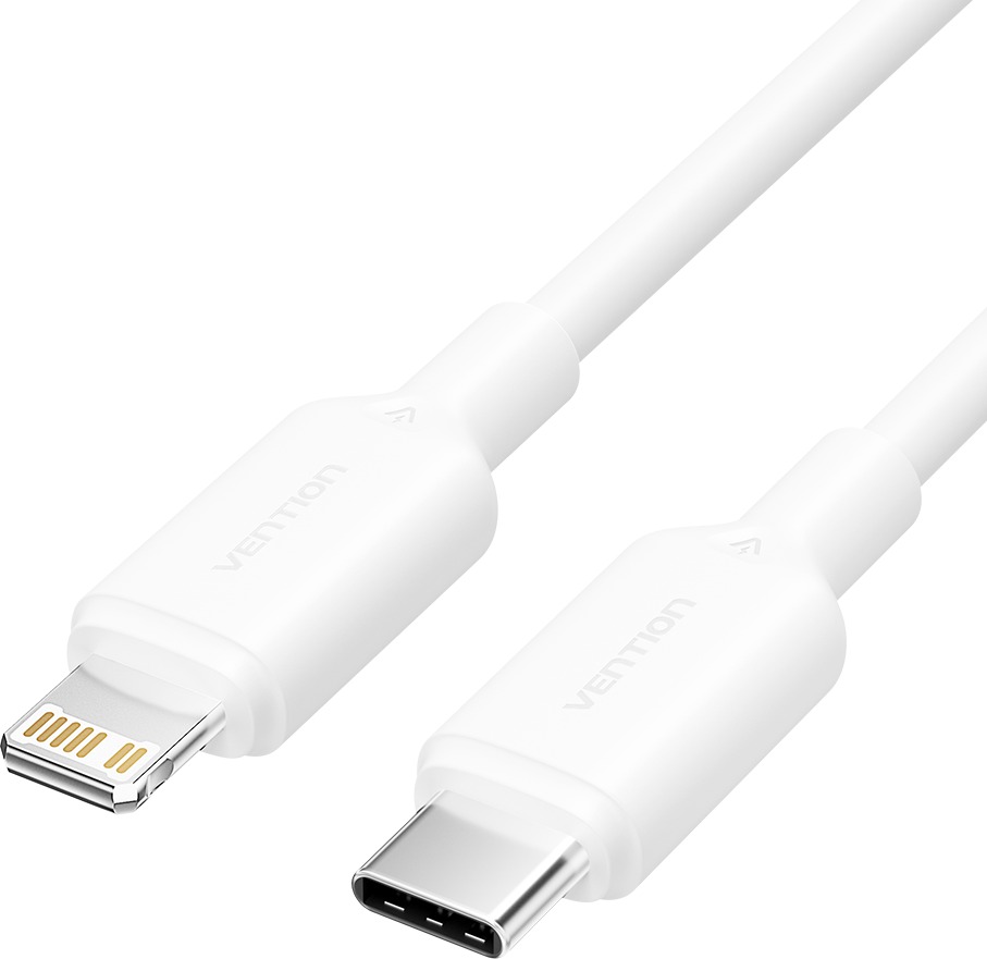 Vention USB 2.0 Type-C Male to Lightning Male 3A Cable 1M White PVC Type