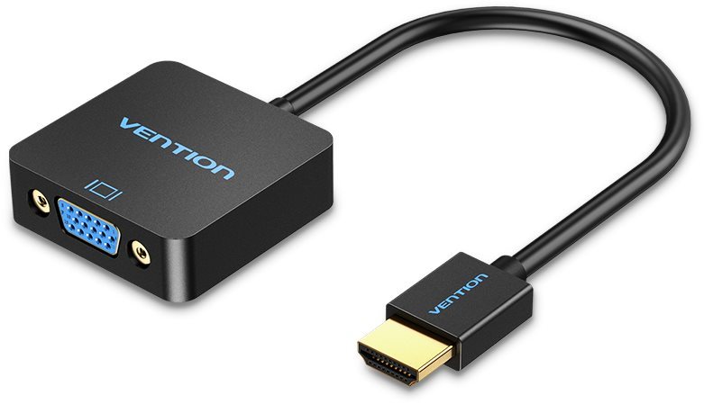 Vention HDMI to VGA Converter with Female Micro USB and Audio Port 0.15m Black