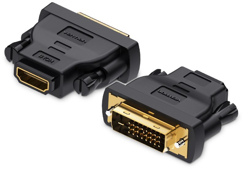 Vention DVI (DVI-D 24+1) Male to HDMI Female Adapter Black
