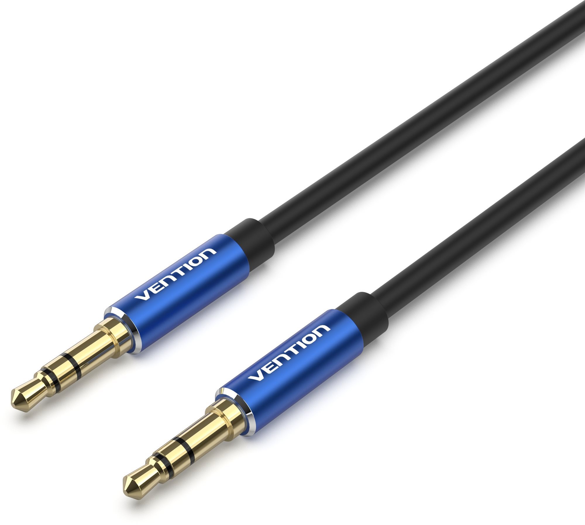 Vention 3.5mm Male to Male Audio Cable 1m Blue Aluminum Alloy Type