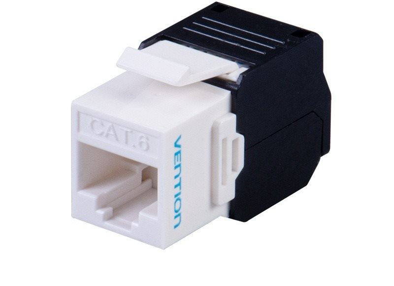 Vention Cat.6 UTP Toolless Keystone Jack White PC Type