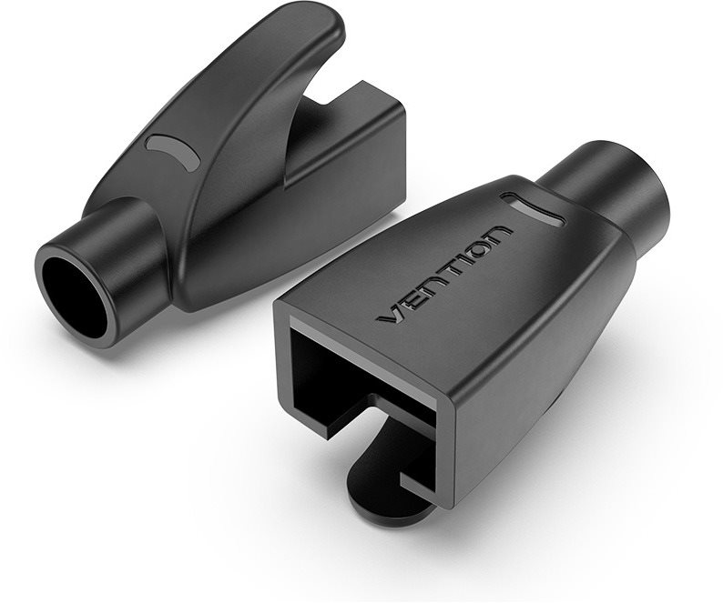 Vention RJ45 Strain Relief Boots Black PVC Type 100 Pack
