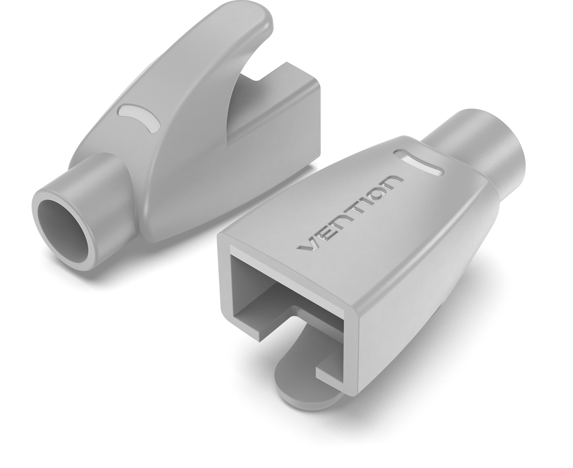 Vention RJ45 Strain Relief Boots Gray PVC Type 100 Pack
