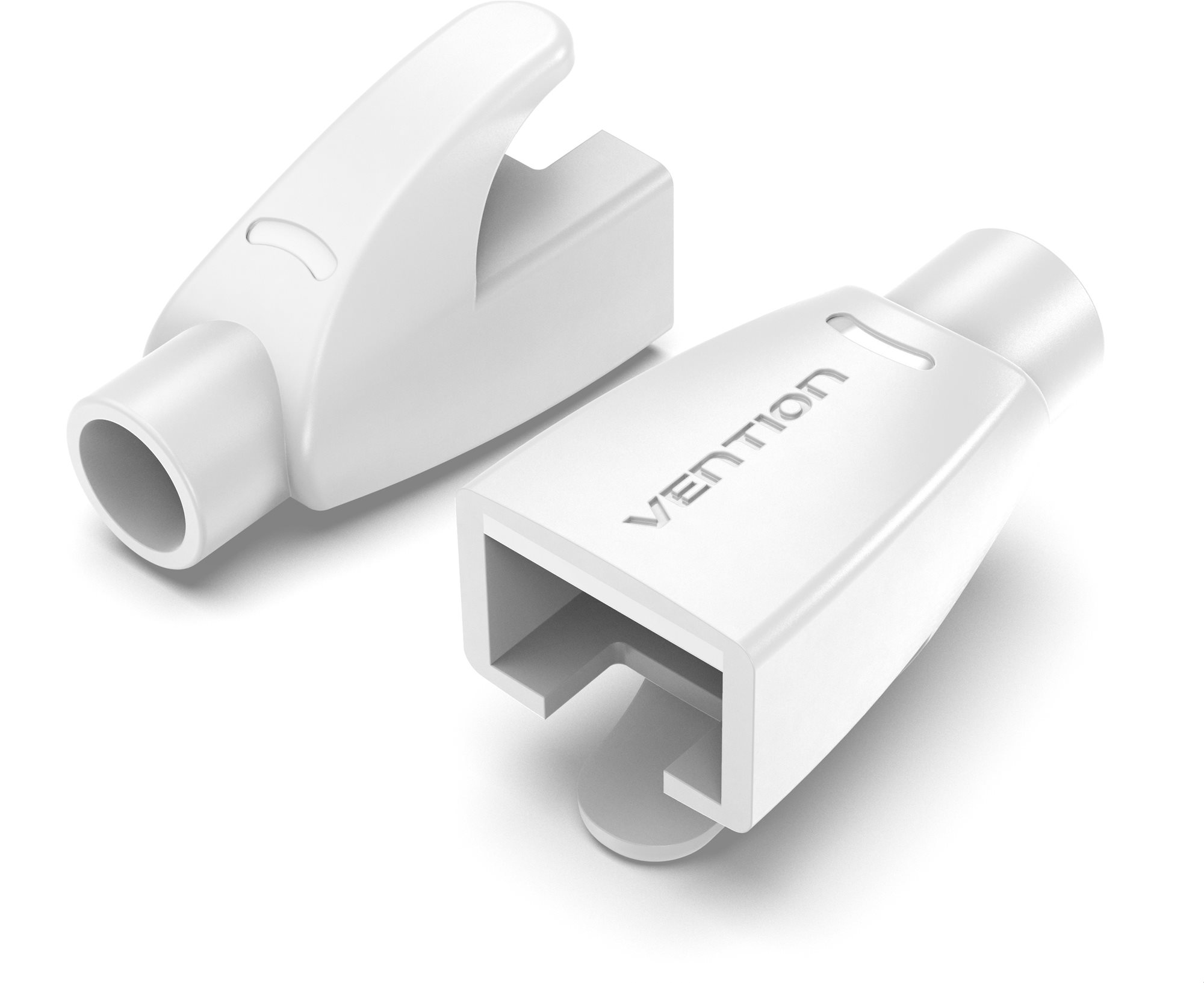 Vention RJ45 Strain Relief Boots Milky Gray PVC Type 100 Pack