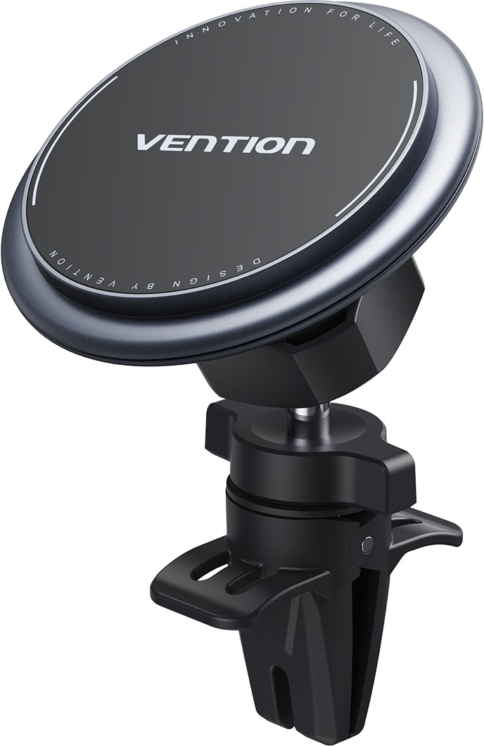 Vention Car Magnetic Phone Holder Shock-Absorbing Type, Tir Vent Clip Type, Gray
