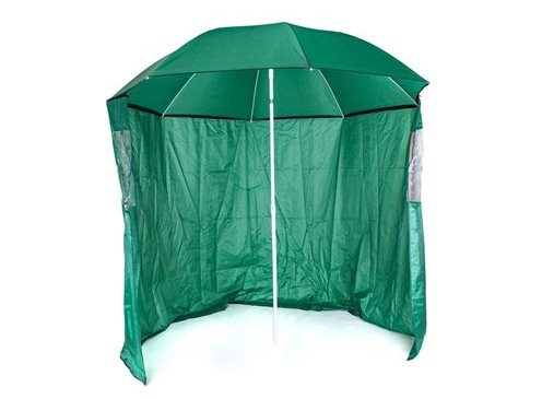 HAPPY GREEN Slunečník zahradní s boční stěnou, zelený 230cm