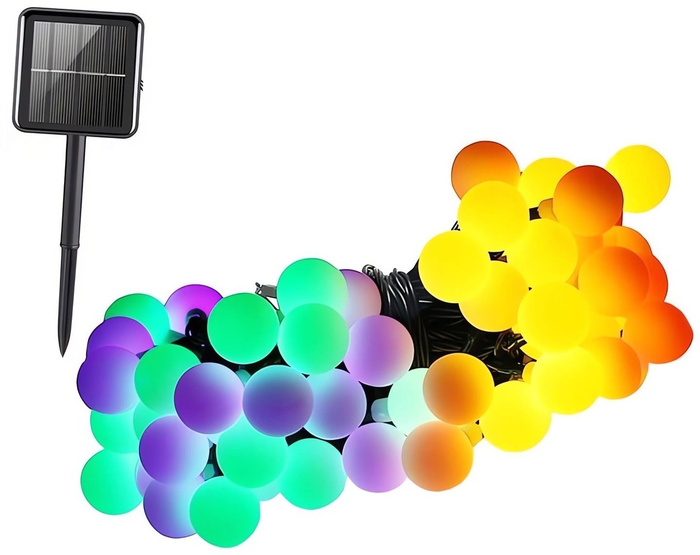 Verk 12297 Solární dekorační řetěz girlanda 40 LED, 690 cm, Multicolor