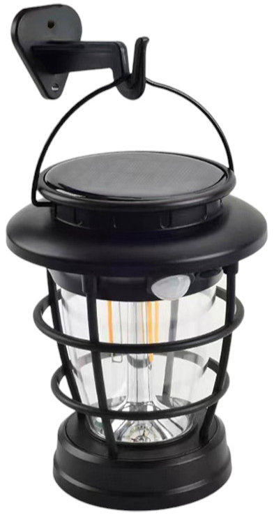 Verk 12376 Solární LED lampa s pohybovým senzorem a USB nabíjením 2v1, černá