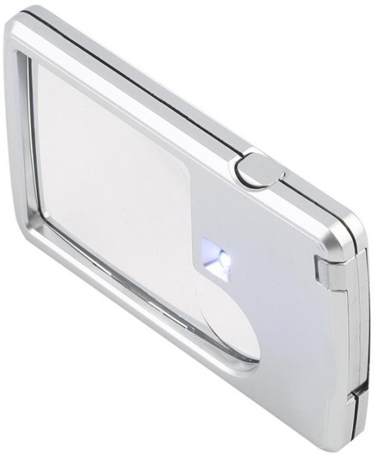 Verk Kapesní lupa s LED světlem 3×/6×, 8,9 × 5,7 × 0,9 cm