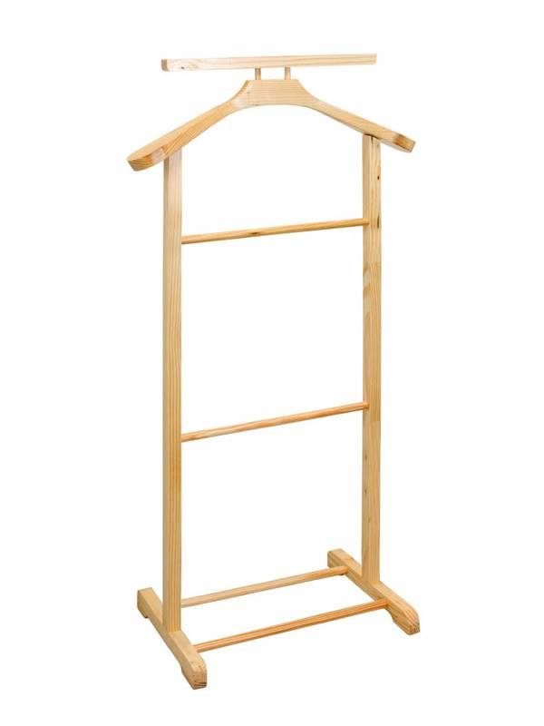 Němý domácí sluha dřevěný 99 cm, světlý