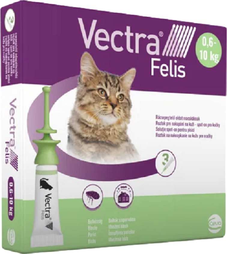 Vectra Felis spot-on pro kočky sol 3 x 0,9 ml