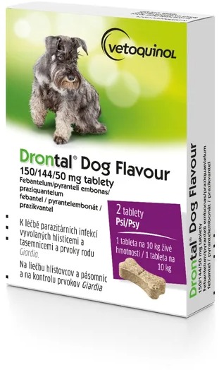 Drontal Dog Flavour 150/144/50 mg pro psy 2 tbl