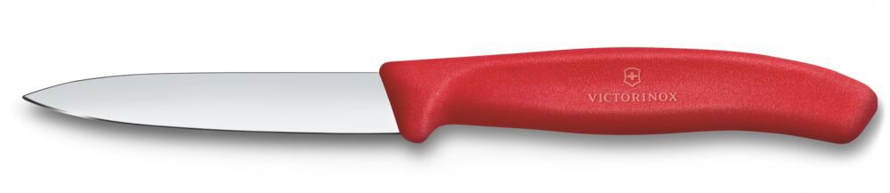Victorinox Nůž na zeleninu Swiss Classic 8 cm rovný, špičatý, červený