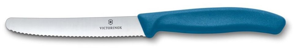 Victorinox Nůž na rajčata Swiss Classic, vlnkované ostří 11 cm modrý