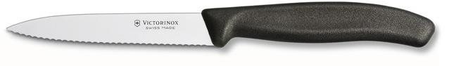 Victorinox nůž na zeleninu s vlnkovaným ostřím 10 cm černý