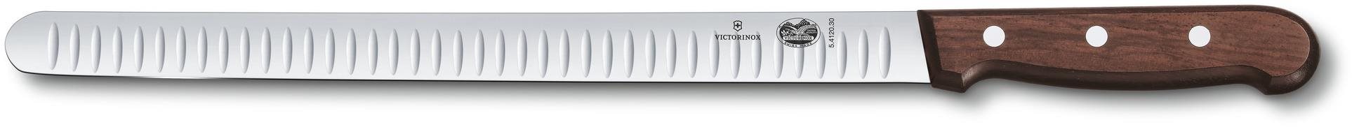 Victorinox nůž kuchyňský na lososa vroubkované ostří 30cm s dřevěnou rukojetí