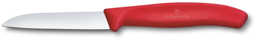 Victorinox Nůž na zeleninu Swiss Classic 8 cm rovný, zaoblený, červený