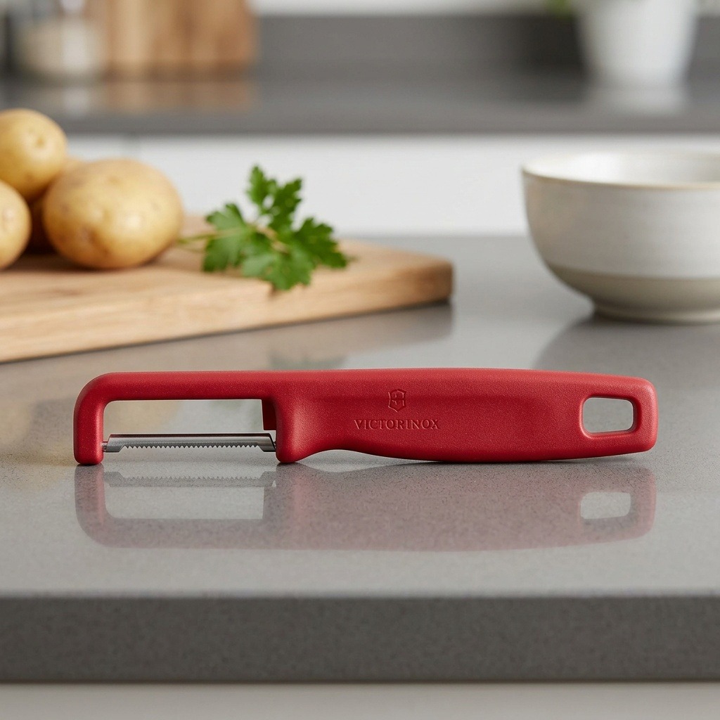 Victorinox Škrabka Iota s vroubkovaným ostřím červená