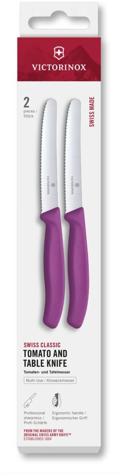 Victorinox Sada 2 ks nožů Swiss Classic 11 cm v krabičce, fialové