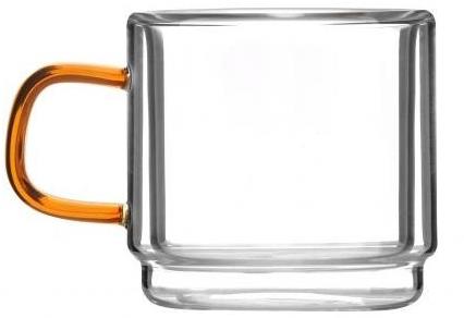 Vialli Design Šálek dvoustěnný, 80 ml, 2 ks_AMBER 8579