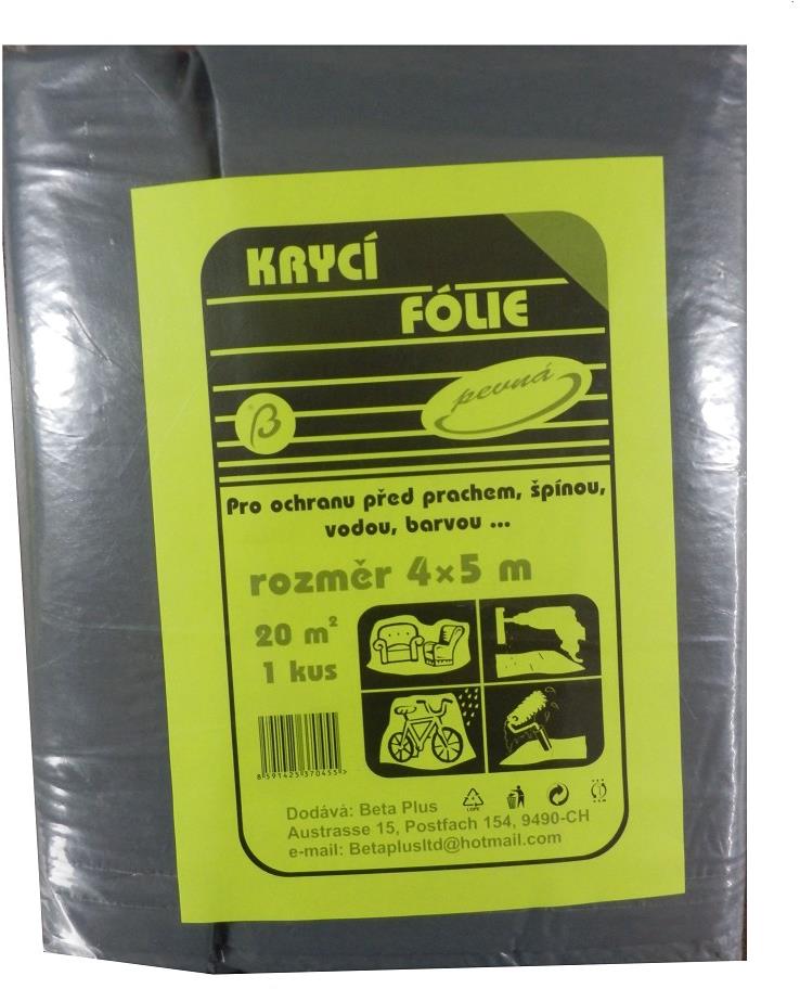 Obreta Krycí fólie LDPE 4 × 5 m čirá pevná