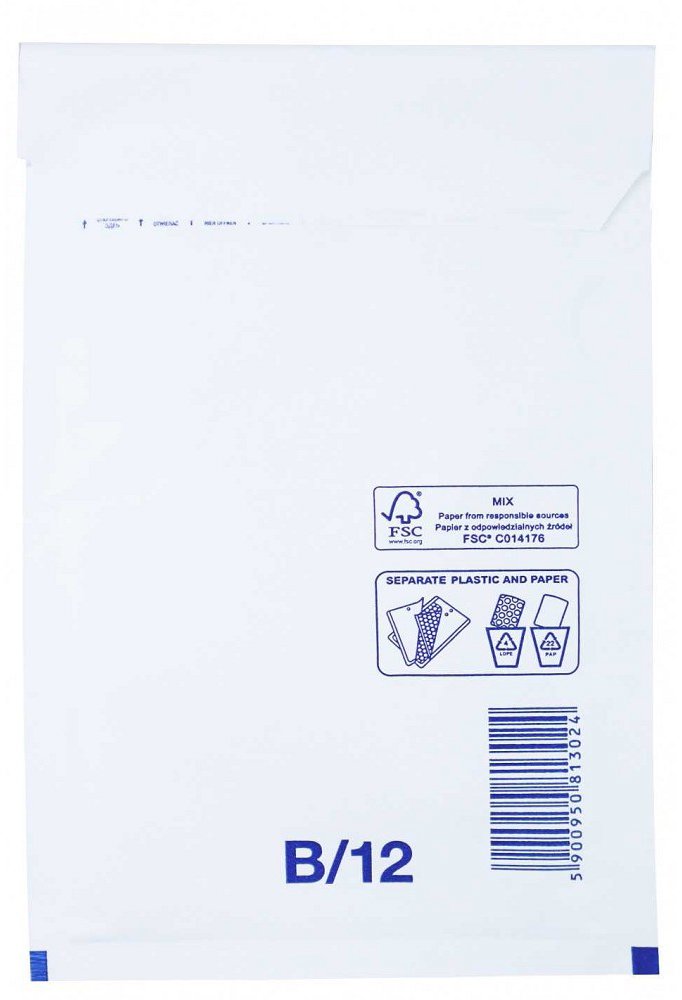 Vikpap bublinková B12, bílá, 140 × 225 mm - balení 200 ks